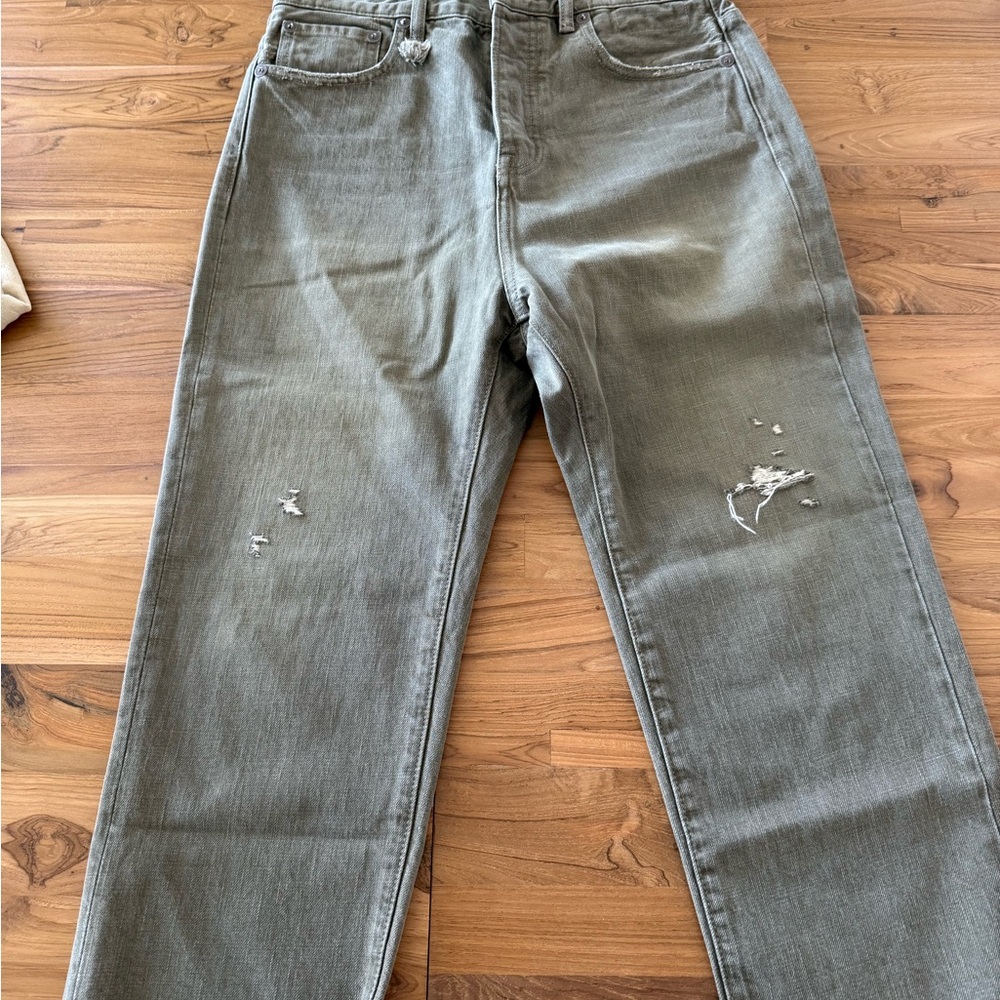 R13 Tailored Drop, Vintage Olive Drab Jean